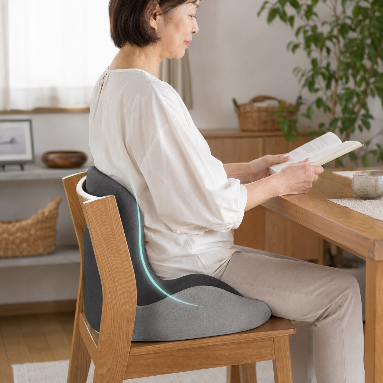 自宅の椅子での使用例